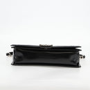 CHANEL Chain Boy Chanel Shoulder Bag Leather Black Silver CC Auth bs26444A-9