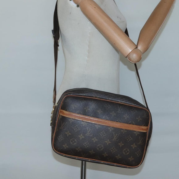 LOUIS VUITTON Monogram Reporter PM Shoulder Bag M45254 LV Auth bs26448
