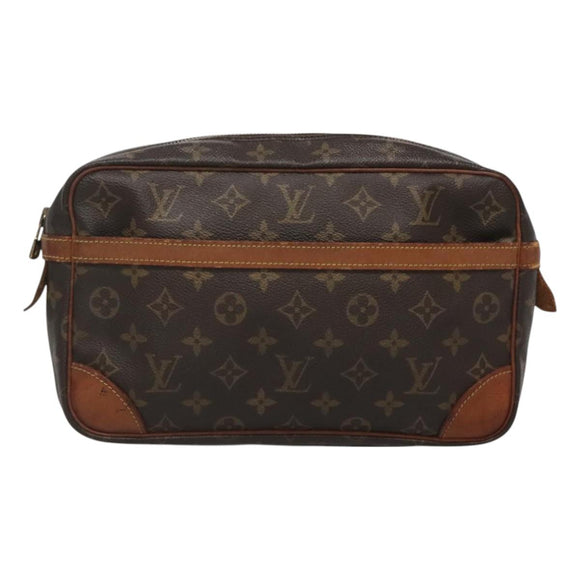 LOUIS VUITTON Monogram Compiegne 28 Clutch Bag M51845 LV Auth bs26464
