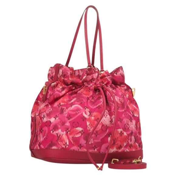 LOUIS VUITTON Ikat Flower Noe full MM Shoulder Bag Nylon Red M94313 Auth bs26475