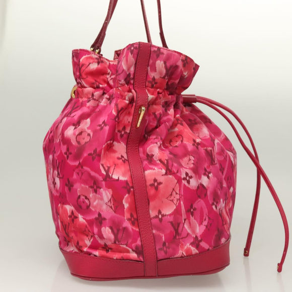 LOUIS VUITTON Ikat Flower Noe full MM Shoulder Bag Nylon Red M94313 Auth bs26475
