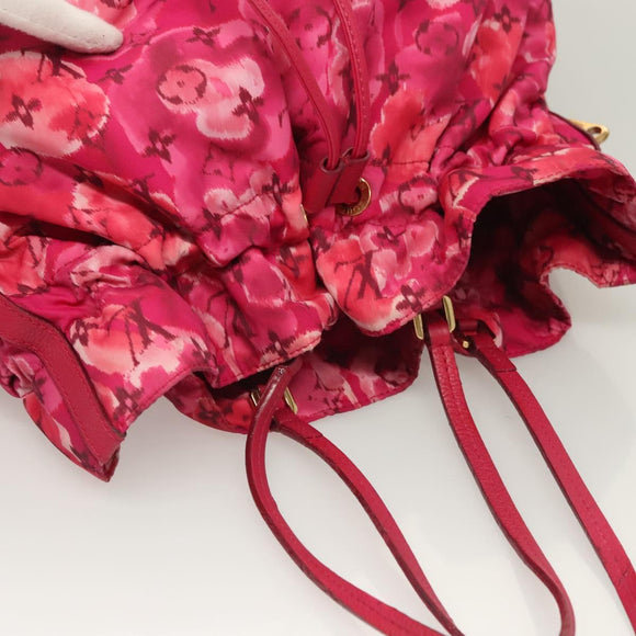 LOUIS VUITTON Ikat Flower Noe full MM Shoulder Bag Nylon Red M94313 Auth bs26475