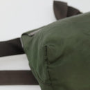 PRADA Shoulder Bag Nylon Khaki Silver Auth bs26478-13