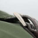 PRADA Shoulder Bag Nylon Khaki Silver Auth bs26478-16