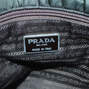 PRADA Shoulder Bag Nylon Khaki Silver Auth bs26478-17