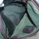 PRADA Shoulder Bag Nylon Khaki Silver Auth bs26478-22