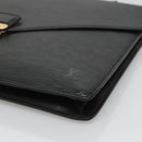 LOUIS VUITTON Epi Porte Documents Bandouliere Black M54462 LV Auth bs26493-8
