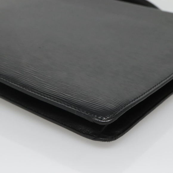 LOUIS VUITTON Epi Porte Documents Bandouliere Black M54462 LV Auth bs26493