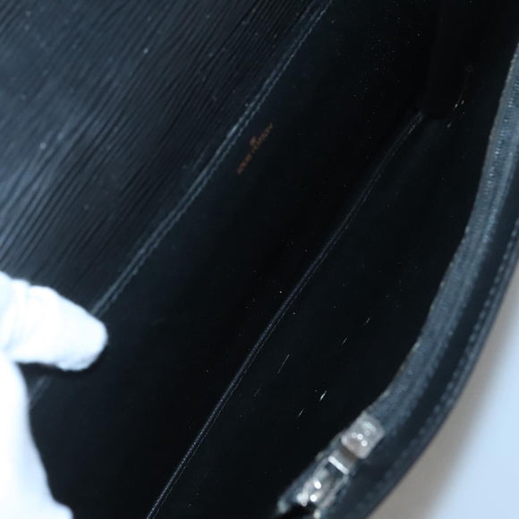 LOUIS VUITTON Epi Porte Documents Bandouliere Black M54462 LV Auth bs26493