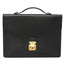 LOUIS VUITTON Epi Porte Documents Bandouliere Black M54462 LV Auth bs26493-13