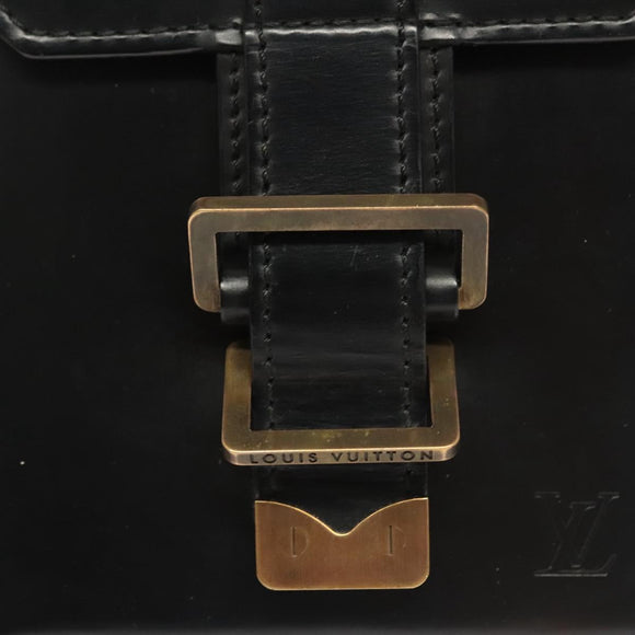 LOUIS VUITTON Pister Shoulder Bag Leather Black M92222 LV Auth bs26496