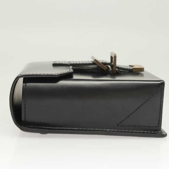 LOUIS VUITTON Pister Shoulder Bag Leather Black M92222 LV Auth bs26496