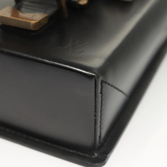 LOUIS VUITTON Pister Shoulder Bag Leather Black M92222 LV Auth bs26496