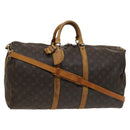 LOUIS VUITTON Monogram Keepall Bandouliere 55 Boston Bag M41414 LV Auth bs26511-1