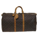 LOUIS VUITTON Monogram Keepall Bandouliere 55 Boston Bag M41414 LV Auth bs26511-13