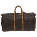 LOUIS VUITTON Monogram Keepall Bandouliere 55 Boston Bag M41414 LV Auth bs26511-2