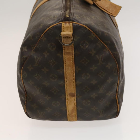 LOUIS VUITTON Monogram Keepall Bandouliere 55 Boston Bag M41414 LV Auth bs26511