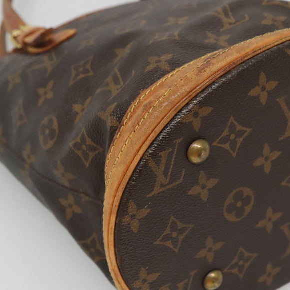 LOUIS VUITTON Monogram Bucket PM Shoulder Bag M42238 LV Auth bs26533