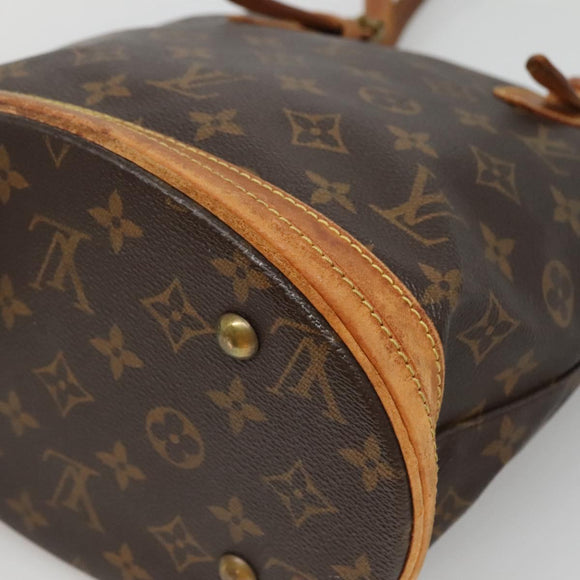LOUIS VUITTON Monogram Bucket PM Shoulder Bag M42238 LV Auth bs26533