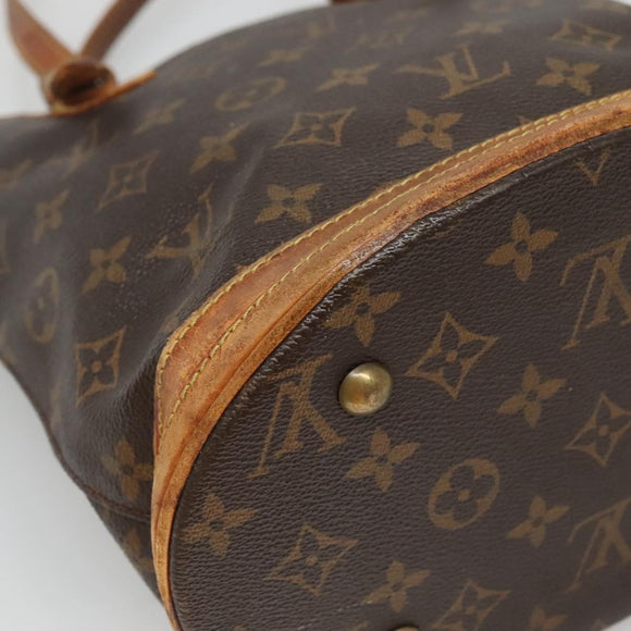 LOUIS VUITTON Monogram Bucket PM Shoulder Bag M42238 LV Auth bs26533