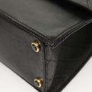 CHANEL Matelasse  Chain Shoulder Bag Lamb Skin Black Gold CC Auth bs26549-14