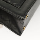 CHANEL Matelasse  Chain Shoulder Bag Lamb Skin Black Gold CC Auth bs26549-15