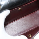 CHANEL Matelasse  Chain Shoulder Bag Lamb Skin Black Gold CC Auth bs26549-11