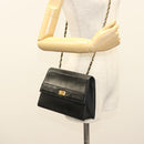 CHANEL Matelasse  Chain Shoulder Bag Lamb Skin Black Gold CC Auth bs26549-23