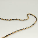 CHANEL Matelasse  Chain Shoulder Bag Lamb Skin Black Gold CC Auth bs26549-8