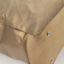 CHANEL Paris Biarritz MM Tote Bag Coated Canvas Beige Silver CC Auth bs26552-17