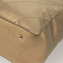 CHANEL Paris Biarritz MM Tote Bag Coated Canvas Beige Silver CC Auth bs26552-18