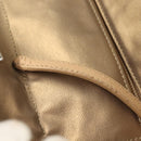 CHANEL Paris Biarritz MM Tote Bag Coated Canvas Beige Silver CC Auth bs26552-20