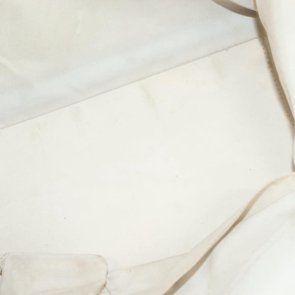 CHANEL Paris Biarritz MM Tote Bag Coated Canvas Beige Silver CC Auth bs26552