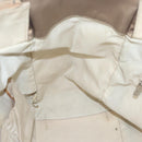 CHANEL Paris Biarritz MM Tote Bag Coated Canvas Beige Silver CC Auth bs26552-25