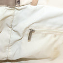 CHANEL Paris Biarritz MM Tote Bag Coated Canvas Beige Silver CC Auth bs26552-26