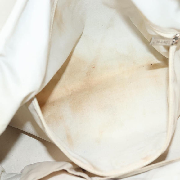 CHANEL Paris Biarritz MM Tote Bag Coated Canvas Beige Silver CC Auth bs26552