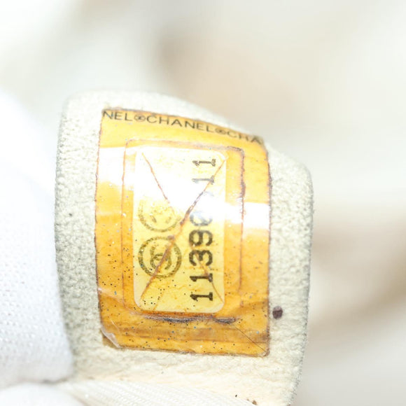 CHANEL Paris Biarritz MM Tote Bag Coated Canvas Beige Silver CC Auth bs26552