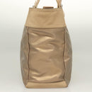 CHANEL Paris Biarritz MM Tote Bag Coated Canvas Beige Silver CC Auth bs26552-9