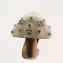 CHANEL Mushroom COCO Mark Earring metal White CC Auth bs26554-5