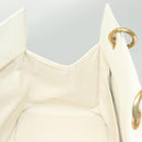 CHANEL Matelasse Chain Hand Bag Caviar Skin White Gold CC Auth bs26565-17