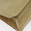 CHANEL Tote Bag Nylon Beige Gold CC Auth bs26566-16