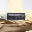 CHANEL Tote Bag Nylon Beige Gold CC Auth bs26566-11