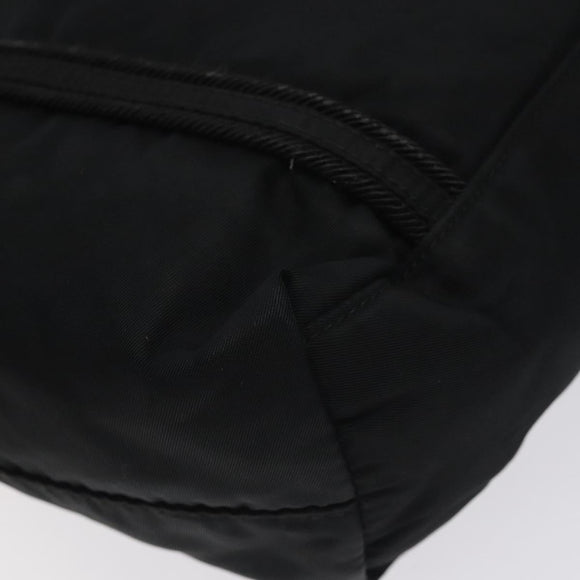 PRADA Mini Tote Bag Nylon Black Silver Auth bs26580