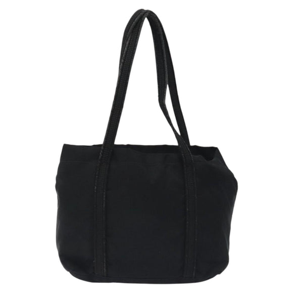PRADA Mini Tote Bag Nylon Black Silver Auth bs26580