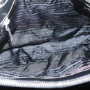PRADA Chain Tote Bag Nylon Leather Beige Silver Auth bs26581-18