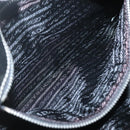 PRADA Chain Tote Bag Nylon Leather Beige Silver Auth bs26581-21