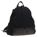 PRADA Sports Backpack Cotton Black Silver Auth bs26584-1