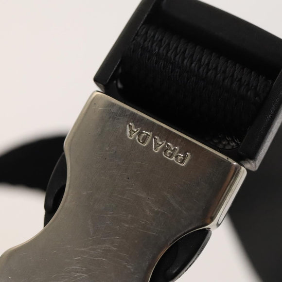 PRADA Sports Backpack Cotton Black Silver Auth bs26584