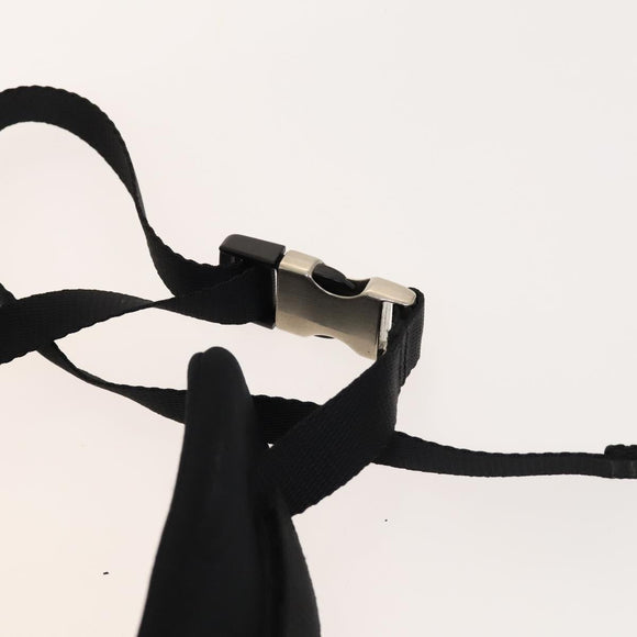 PRADA Sports Backpack Cotton Black Silver Auth bs26584