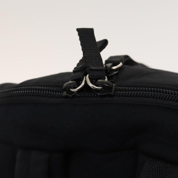 PRADA Sports Backpack Cotton Black Silver Auth bs26584